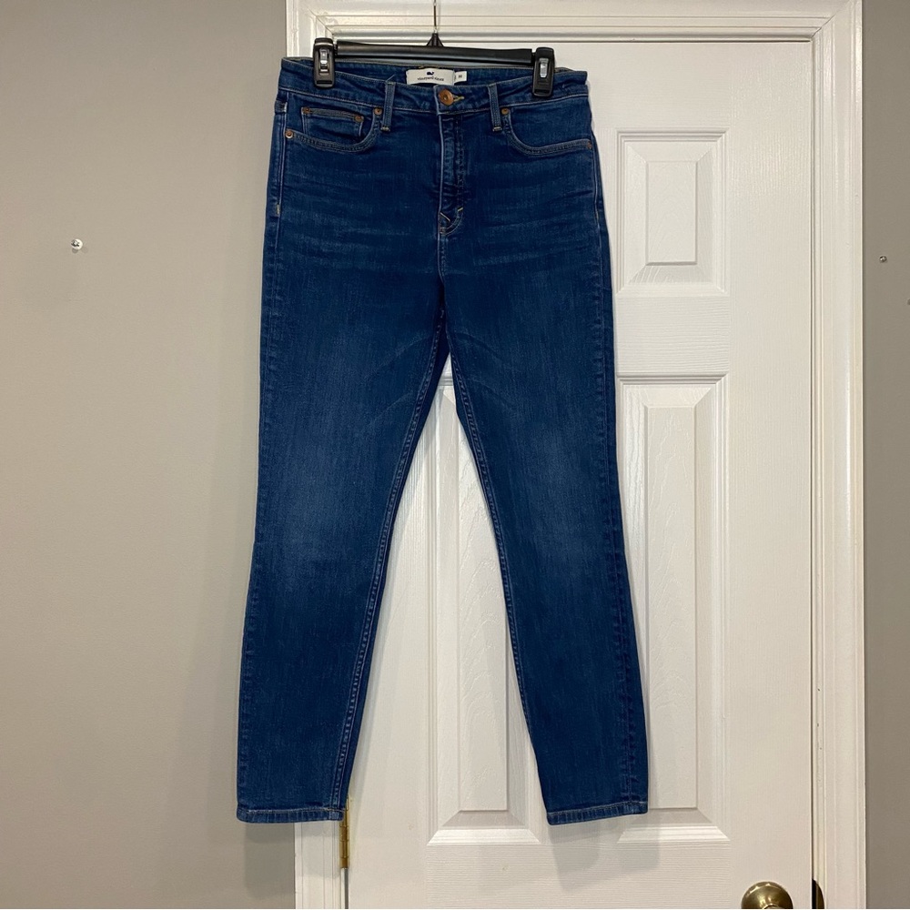 Vineyard Vines Jamie High Rise Skinny Jeans Medium Wash Womens Size 30 Deep Bay